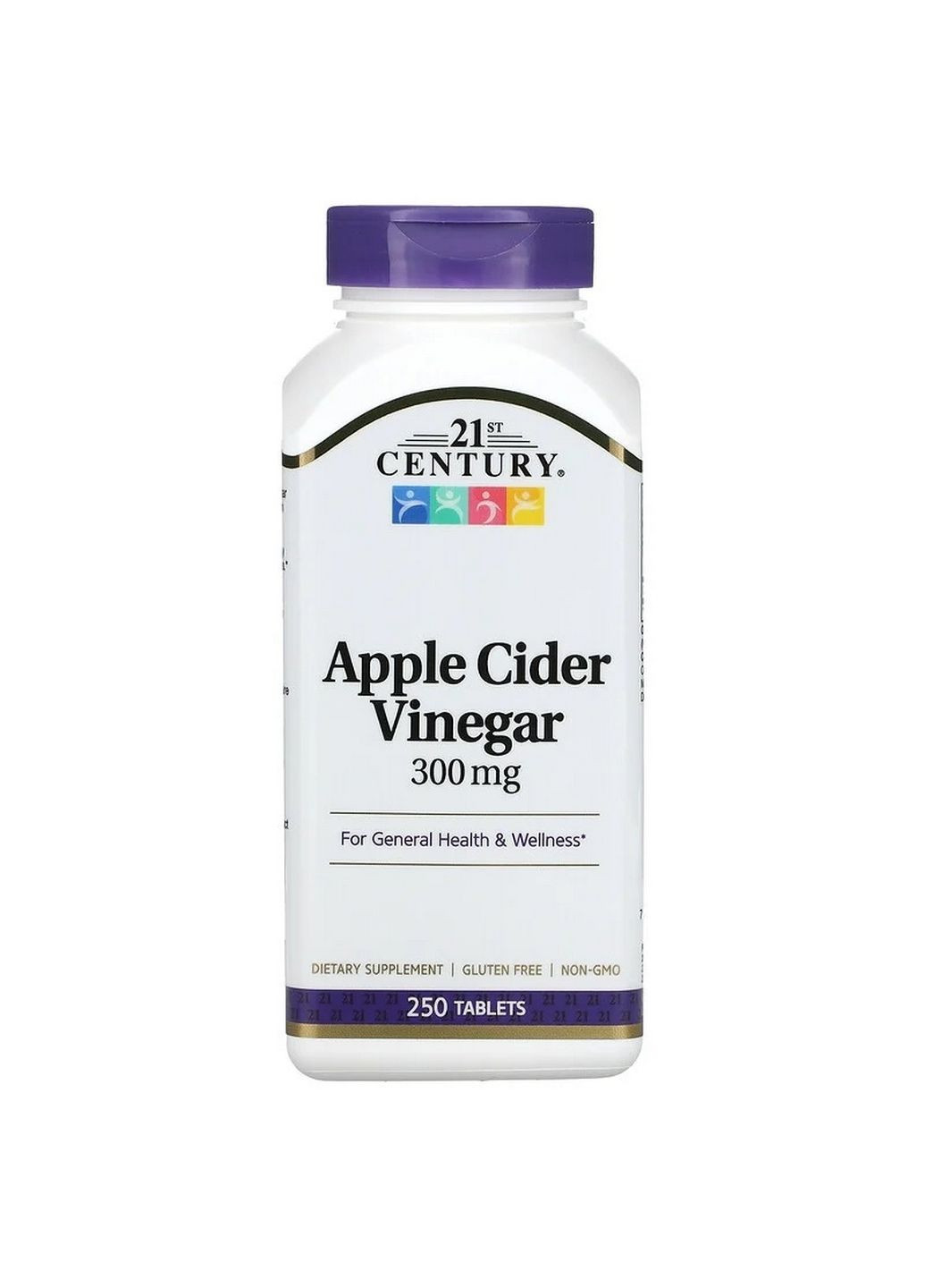 Натуральная добавка Apple Cider Vinegar 300 mg, 250 таблеток 21st Century (293480389)