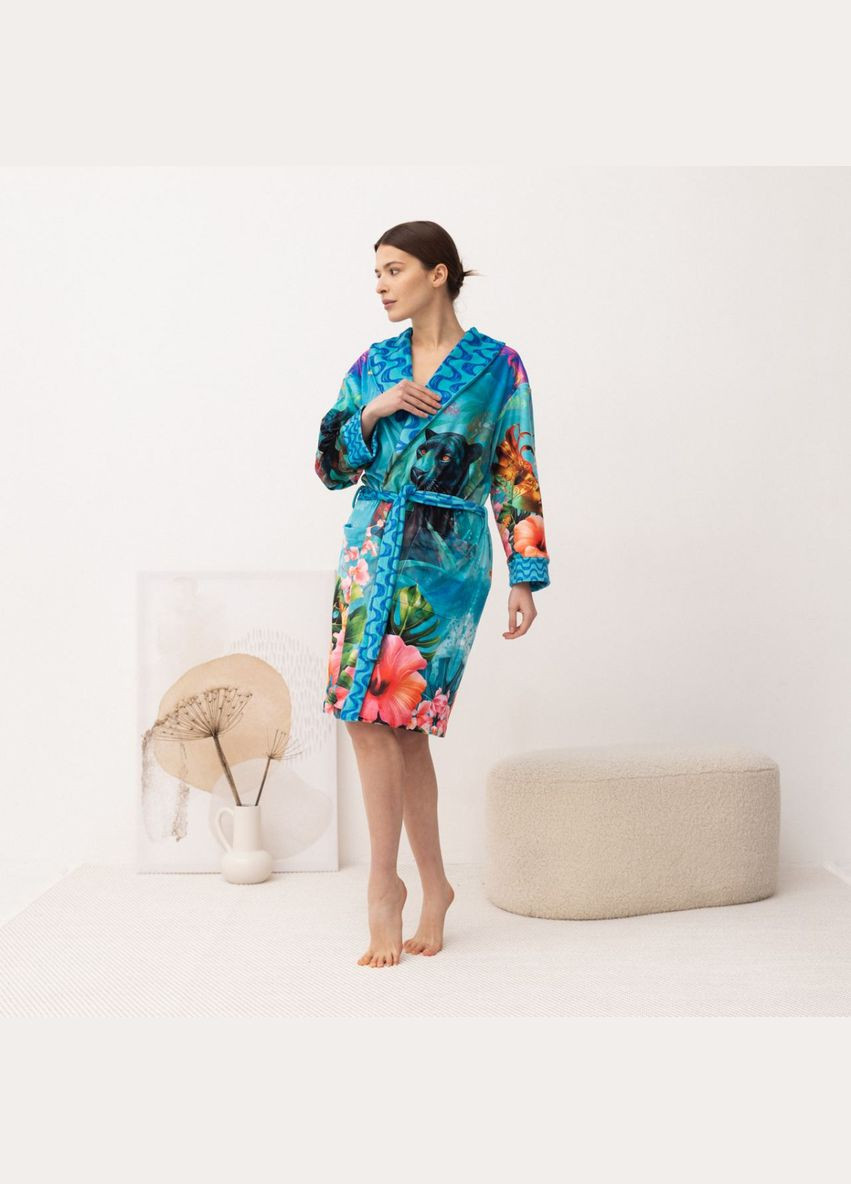 Халат жіночий з плюшевого велюру ексклюзивний Brazil 18358 ML FlexDress (336766938)