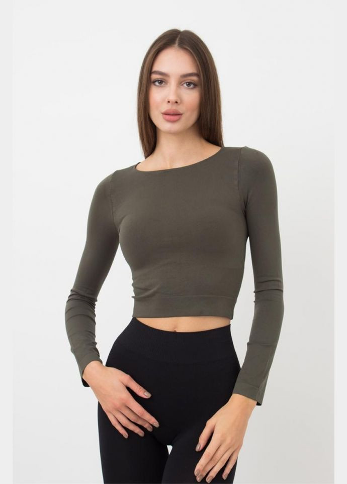 Топ женский бесшовный с длинными рукавами Giulia CROP TOP (316683845)