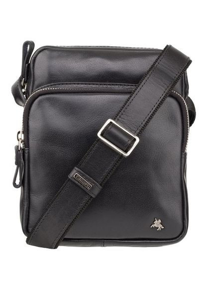 Чёрная мужская сумка из натуральной кожи ML40 BLK Visconti (303830981)