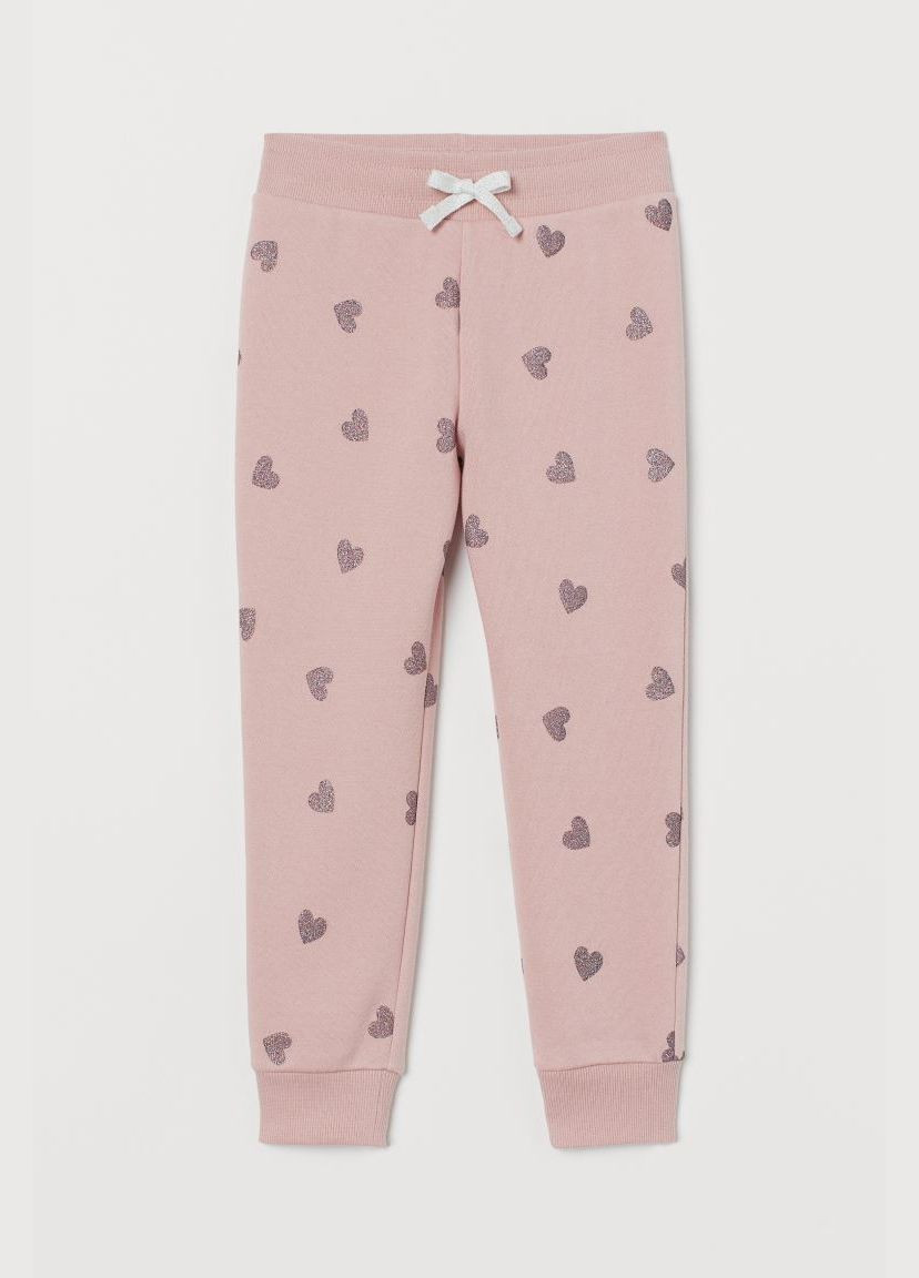 Розовые повседневный, кэжуал демисезонные джоггеры брюки H&M