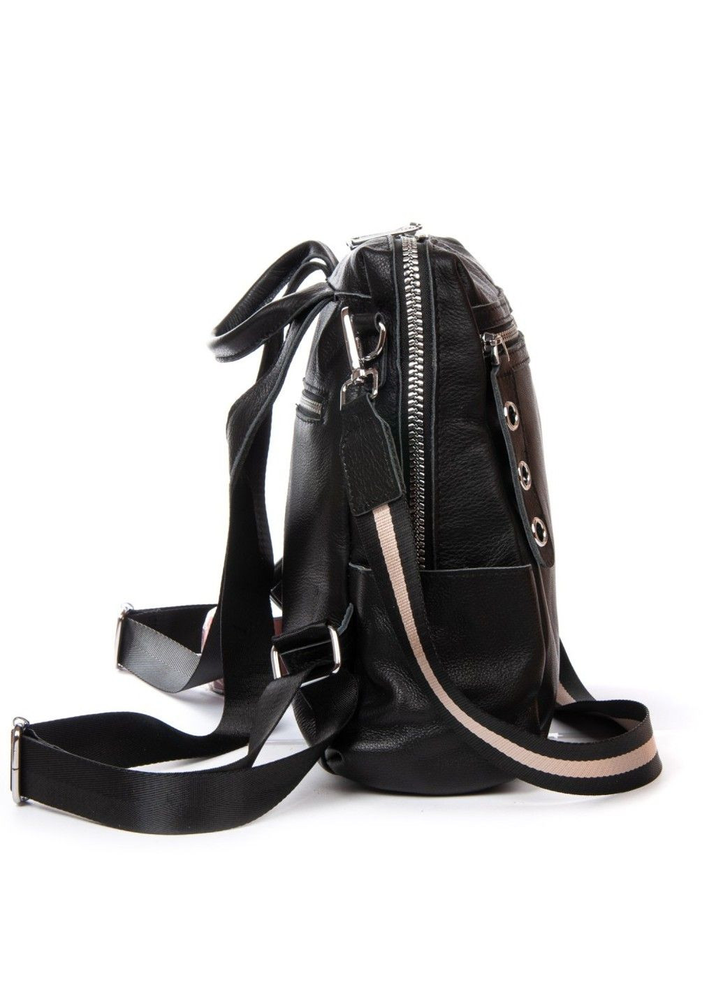 Женская кожаный рюкзак 8781-9 black Alex Rai (293765263)