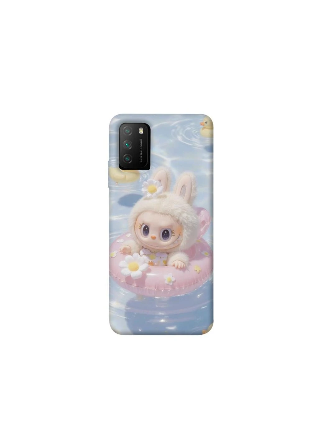 Чохол на Xiaomi Poco M3 Labubu swimming Frontalka (354682847)