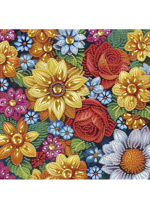 Алмазная мозаика "Цветочная коллекция" BH029 неполная выкладка 25х25 см Brushme (368755439)