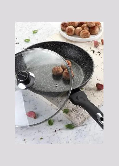 Сковорода з кришкою універсальна TS1288P 30 см Tiross (336882877)