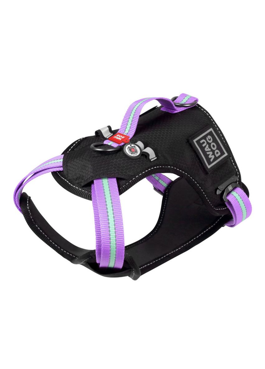 Шлея безопасная Nylon c QR тегом, металлический фастекс, M, Ш 20 мм, А 45-70 см, В 60-80 см WAUDOG (322121225)