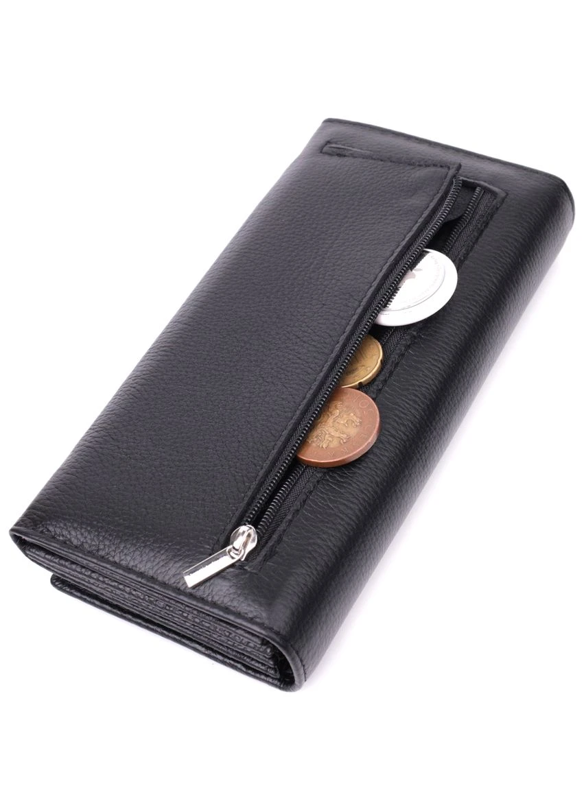 Удобный женский кошелек из натуральной кожи 22523 Черный st leather (394613389)