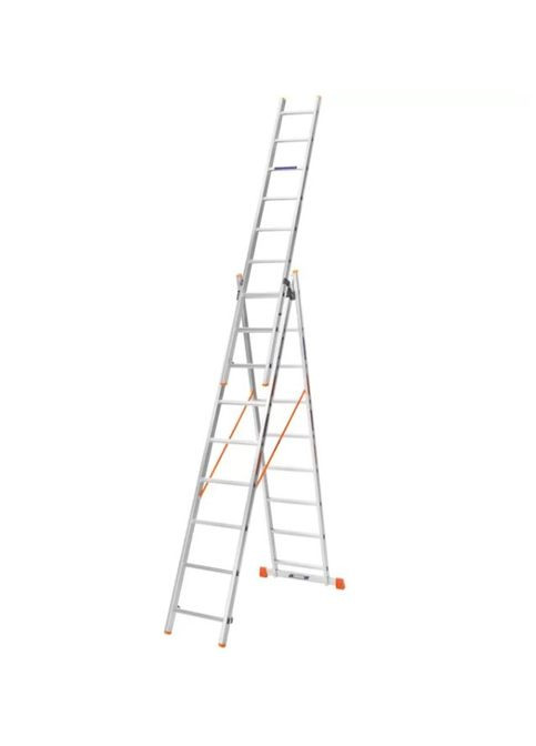 Алюминиевая лестница (3х9 ступенек) универсальная 3-секционная (24175) BLUETOOLS (302675262)