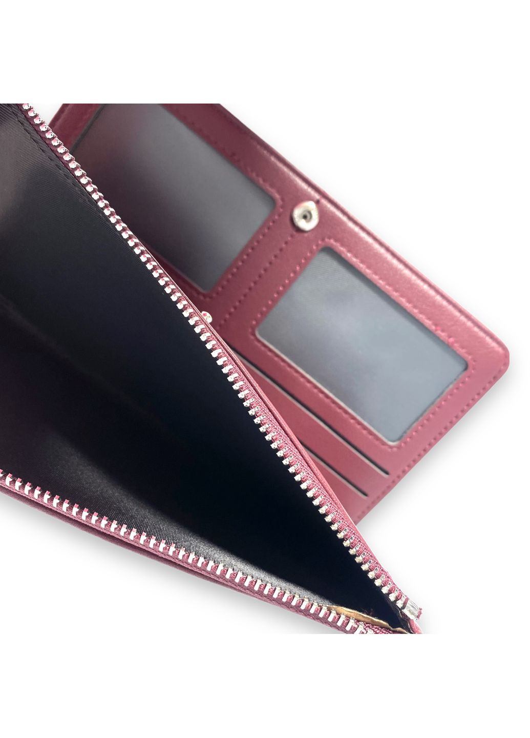 Жіночий гаманець екошкіра 1 відділення 8 осередків для карт розмір: 20*11*3 см бордовий Saralyn (266912029)