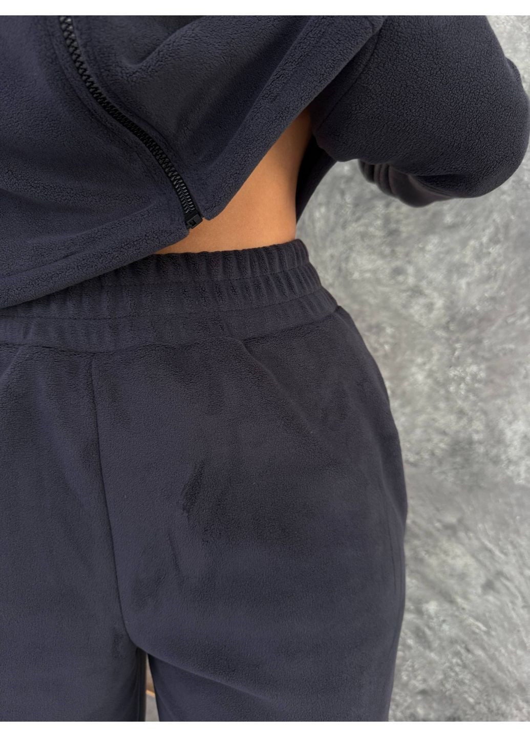 Теплий флісовий костюм шоколадного кольору No Brand Г 1425 1076 (370022151)