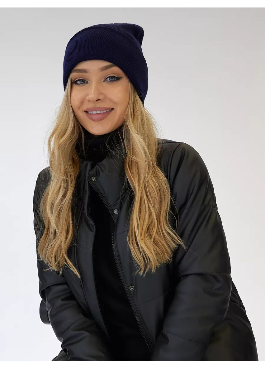 Молодежная двухслойная шапка бини Шорт No Brand Шапка біні шорт лопата (341083833)