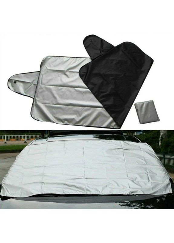 Автомобильная защитная накидка на лобовое стекло двухсторонняя 150 х 70 см, накидка от солнца на стекло универсальная No Brand (361669576)