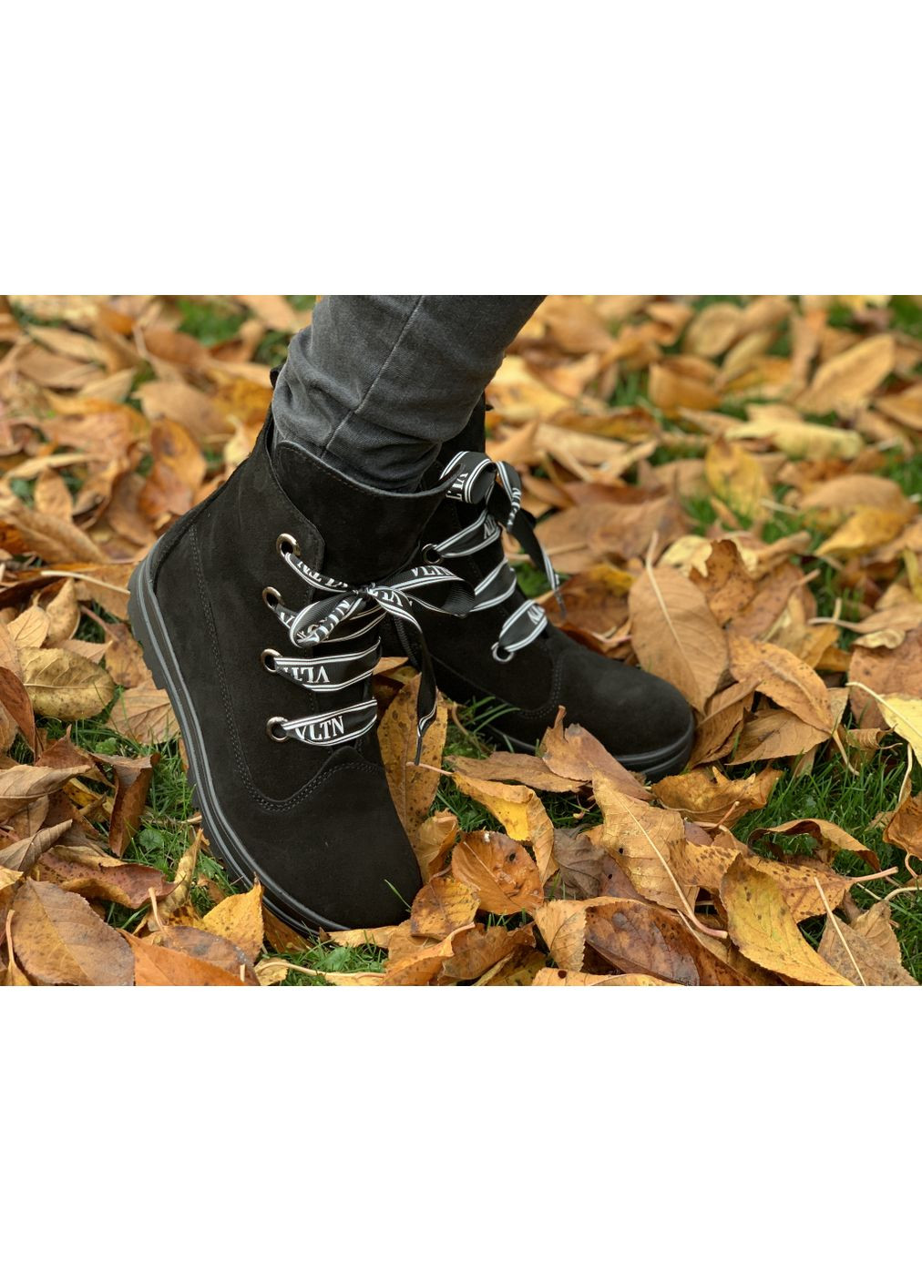 Черные ботинки зимние 1910 для девочек чёрные, замш. размер 31 Maxus