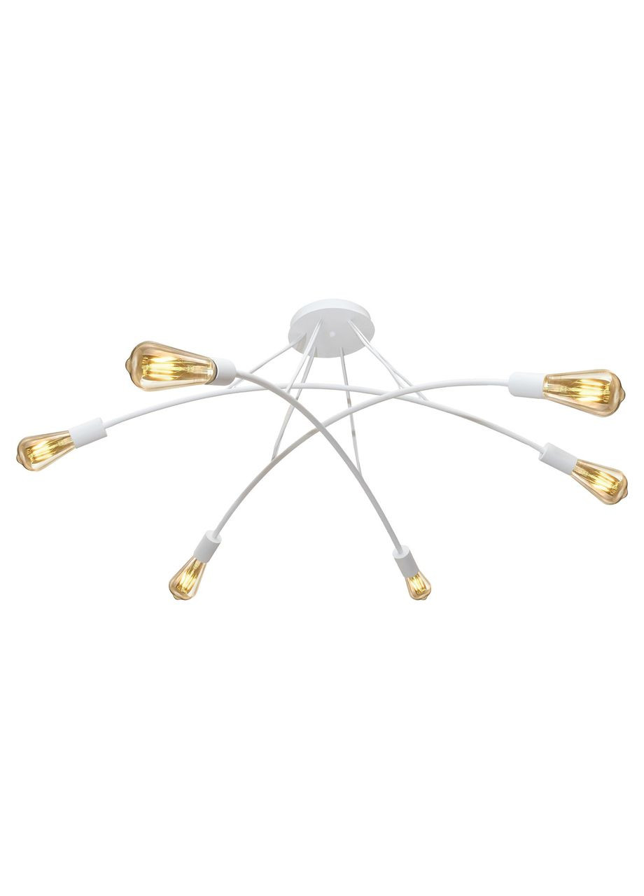 Люстра підвісна Orion на шість ламп Е27 NL 9832-6 WH біла MSK Electric (325882516)