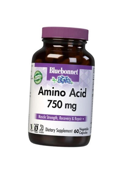 Комплекс Аминокислот, Amino Acid 750, 60вегкапс (27393008) Bluebonnet Nutrition (293256670)