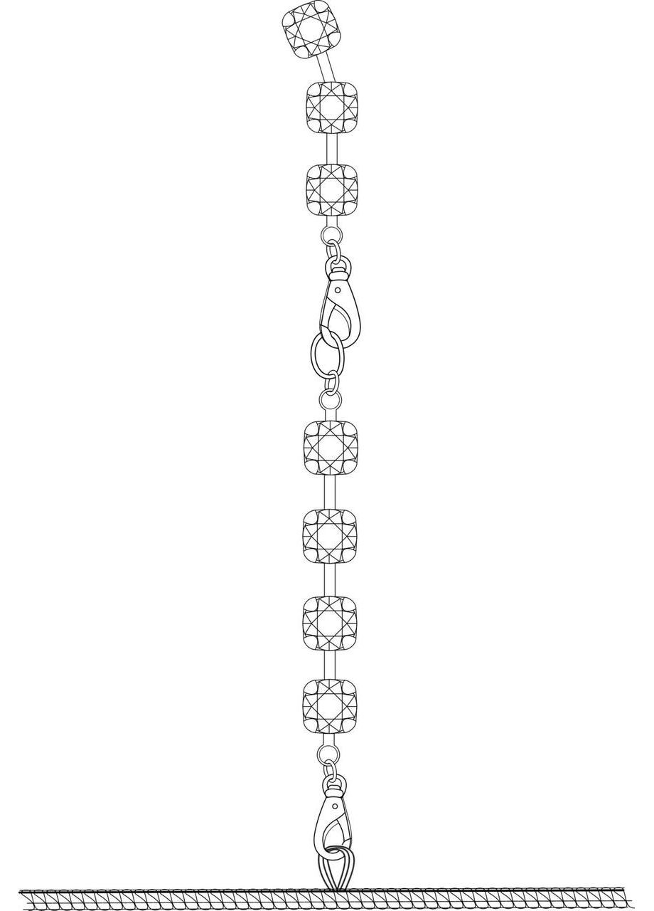 Черный демисезонный комбинезон noir handmade f306 mirage catsuit with jewelry rhinestone chain adorning the back - l No Brand