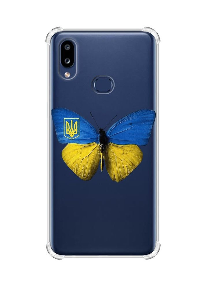 Чехол с утолщенными углами на Samsung Galaxy A10s/A107:: Бабочка Украина (принт 255) Creative (360702804)