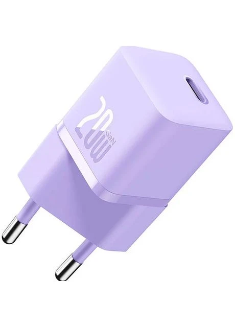 Мережевий зарядний пристрій GaN5 Fast Charger mini 1C 20W EU CCGN050105 Purple Baseus (284279039)