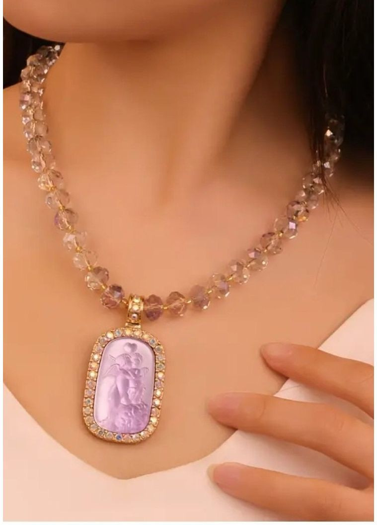 Кольє ексклюзивне з кулоном купідони, 2518 No Brand (362587451)