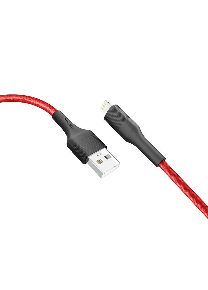 Кабель USB RC-M132 Fila 12W Lightning Червоно-Чорний Ridea (338223758)