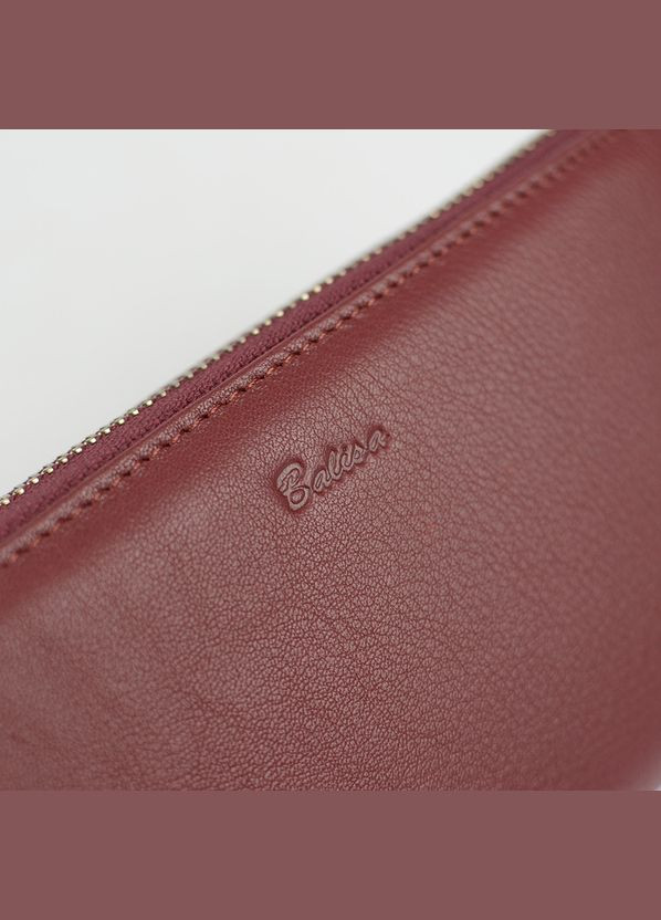 Бордовый женский кожаный классический кошелек на молнии Balisa (292404324)