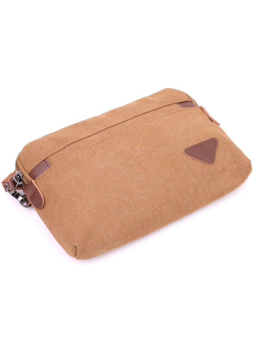 Практическая мужская барсетка из текстиля 21260 Коричневая. Vintage (331913264)