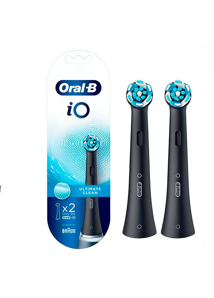 Насадка iO Ultimate Black 2 шт. для черной электрической зубной щетки iO сменные насадки орал бы Oral-B (300158986)