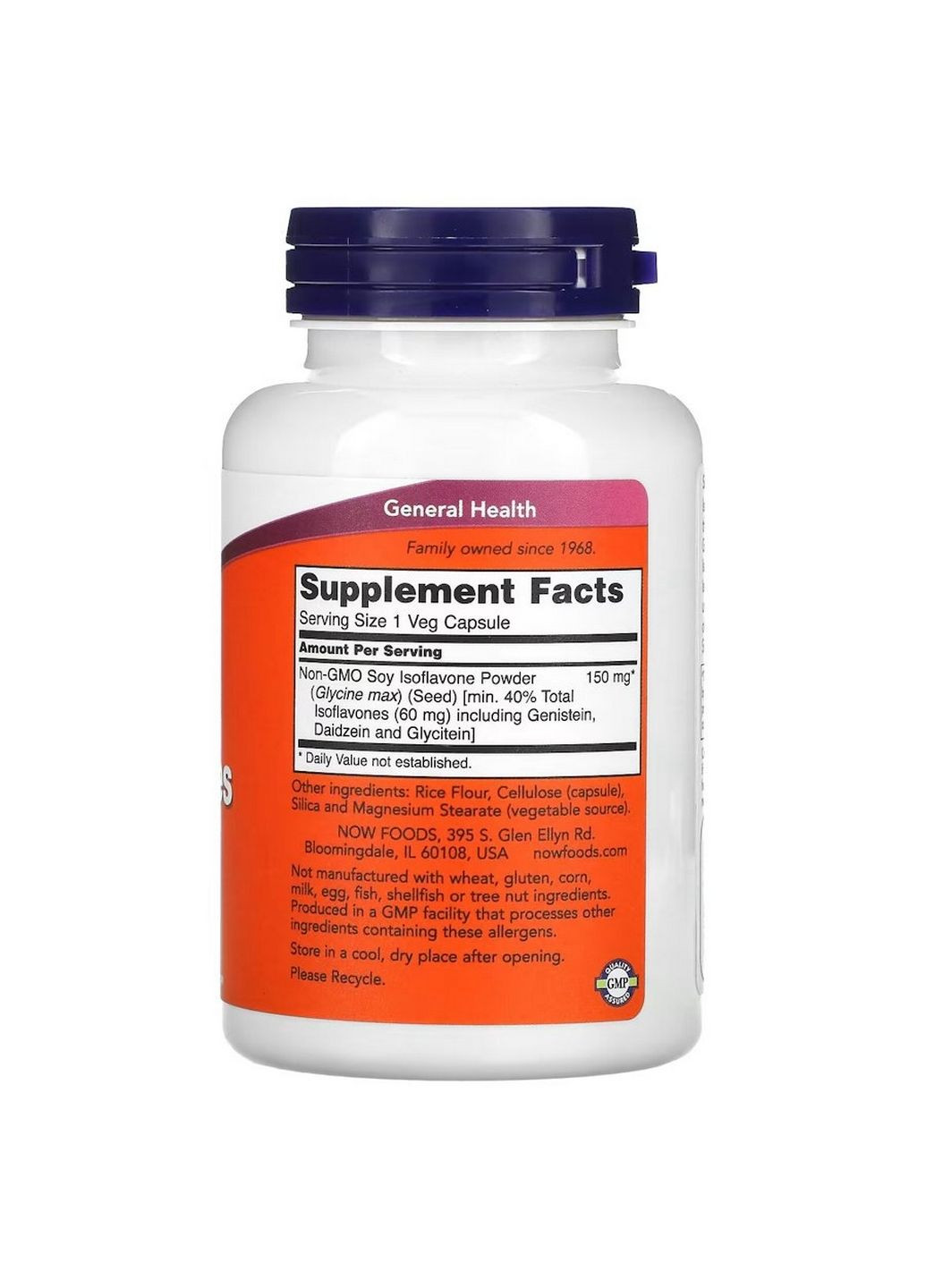 Натуральная добавка Soy Isoflavones 150 mg, 120 вегакапсул Now (294925908)