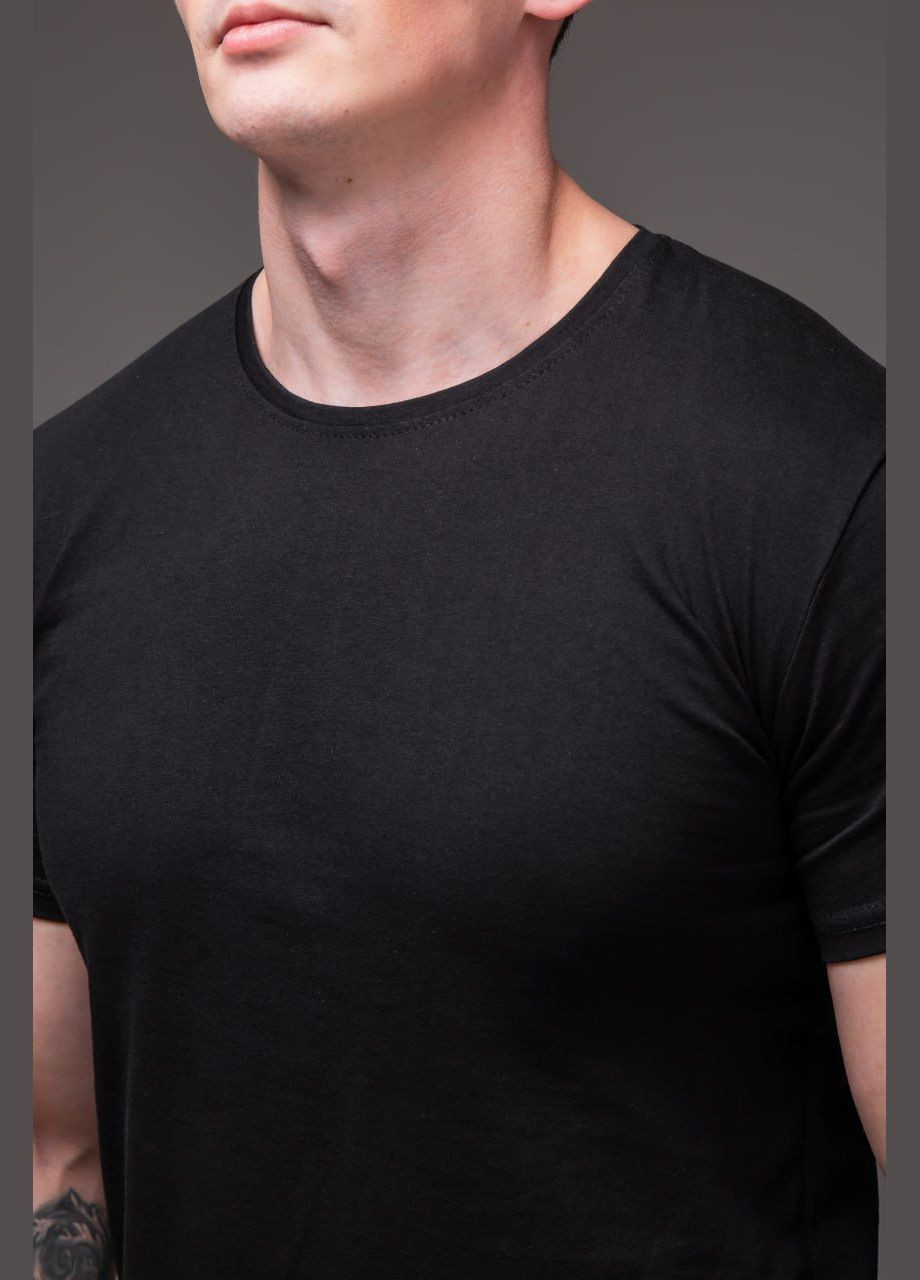 Чорна футболка бавовна 100% No Brand хлопок 100%