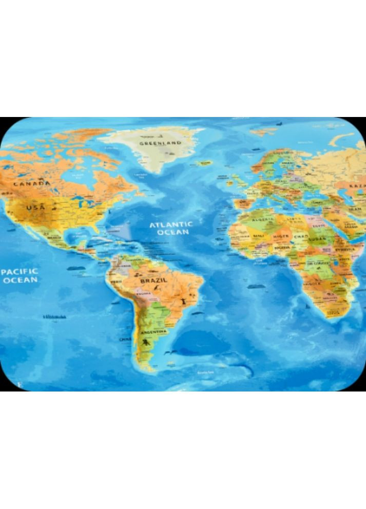 Скретч карта Discovery Map World з рельєфом 88х62 см синя для подорожей та відкриттів карта світу ProDobro (365442630)