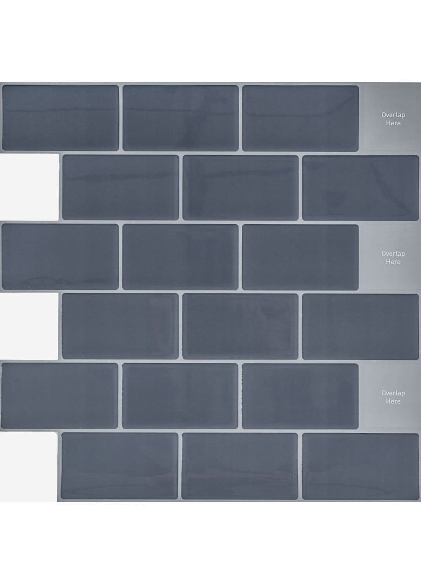 Самоклеющаяся полиуретановая плитка серый кирпич 305х305х1мм StickerWall-SW-00001153 Sticker Wall (369166308)
