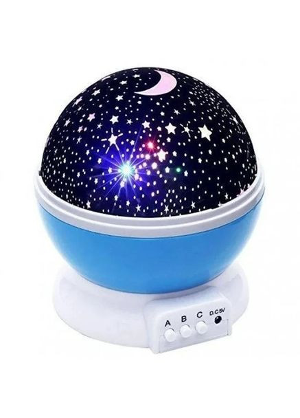 Вращающийся проектор звездного неба ночник Star Master НА БАТАРЕЙКАХ+USB синий Po Fanu (368833472)