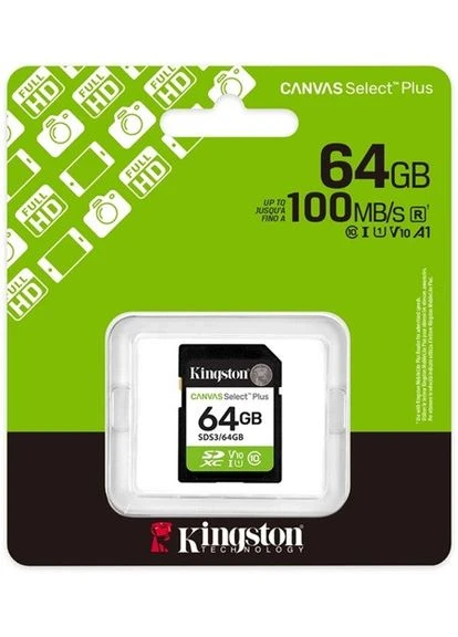Картка пам'ятi SDXC 64GB UHS-I Class 10 Canvas Select Plus (SDS3/64GB) (7208156) Kingston (396656522)