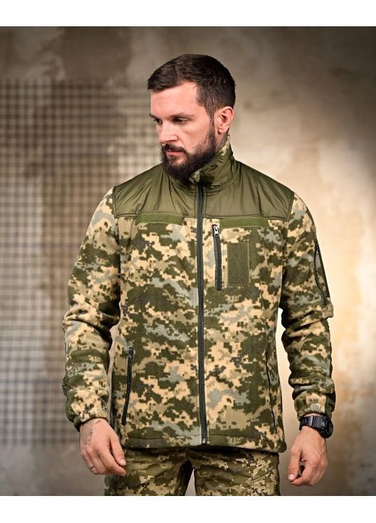 Армійська чоловіча тепла кофта на флісі піксель Freedom (369003943)
