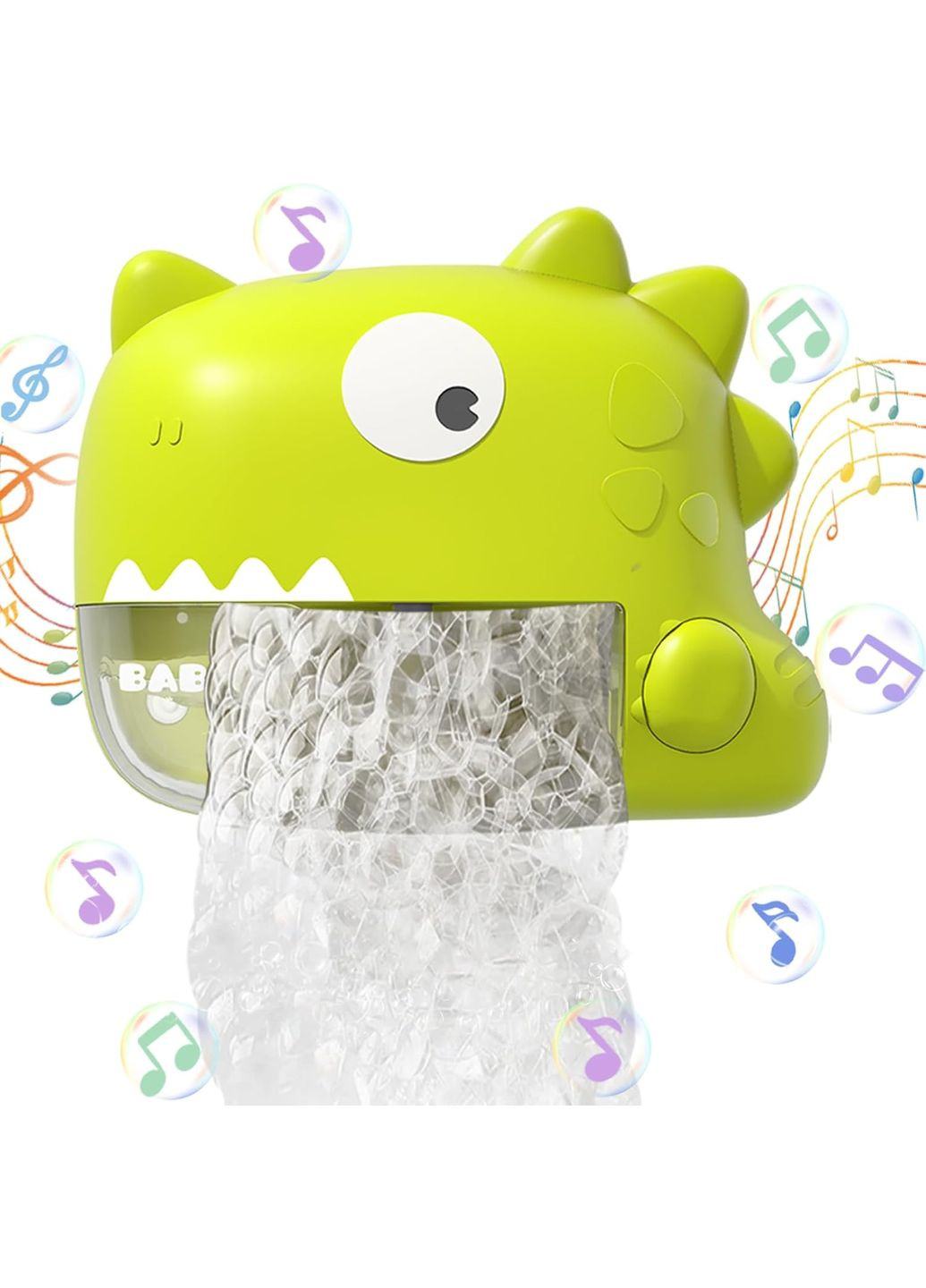 Іграшка для купання генератор піни X 18009 музичний діно Зелений Fun Game (328262597)