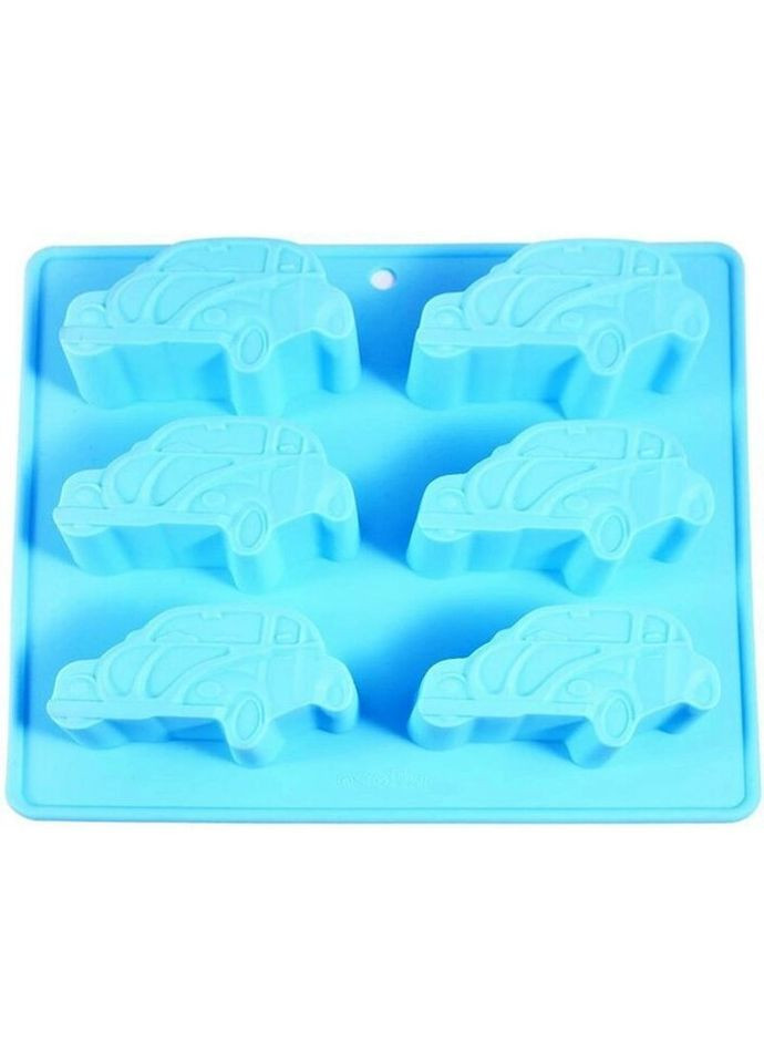 Форма для випікання кексів Машинки BW-6544-6 22х20 см блакитна Fissman (296911137)