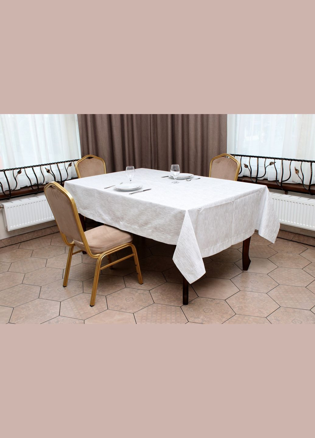 Скатертина жакардова "Дощик", 155 х 290 см Kayra (318382639)