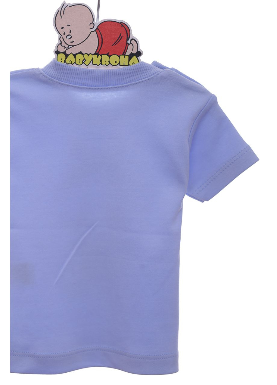 Блакитна літня футболка для хлопчика трикотажна бджілка блакитна 62 см (38081) BABYKROHA