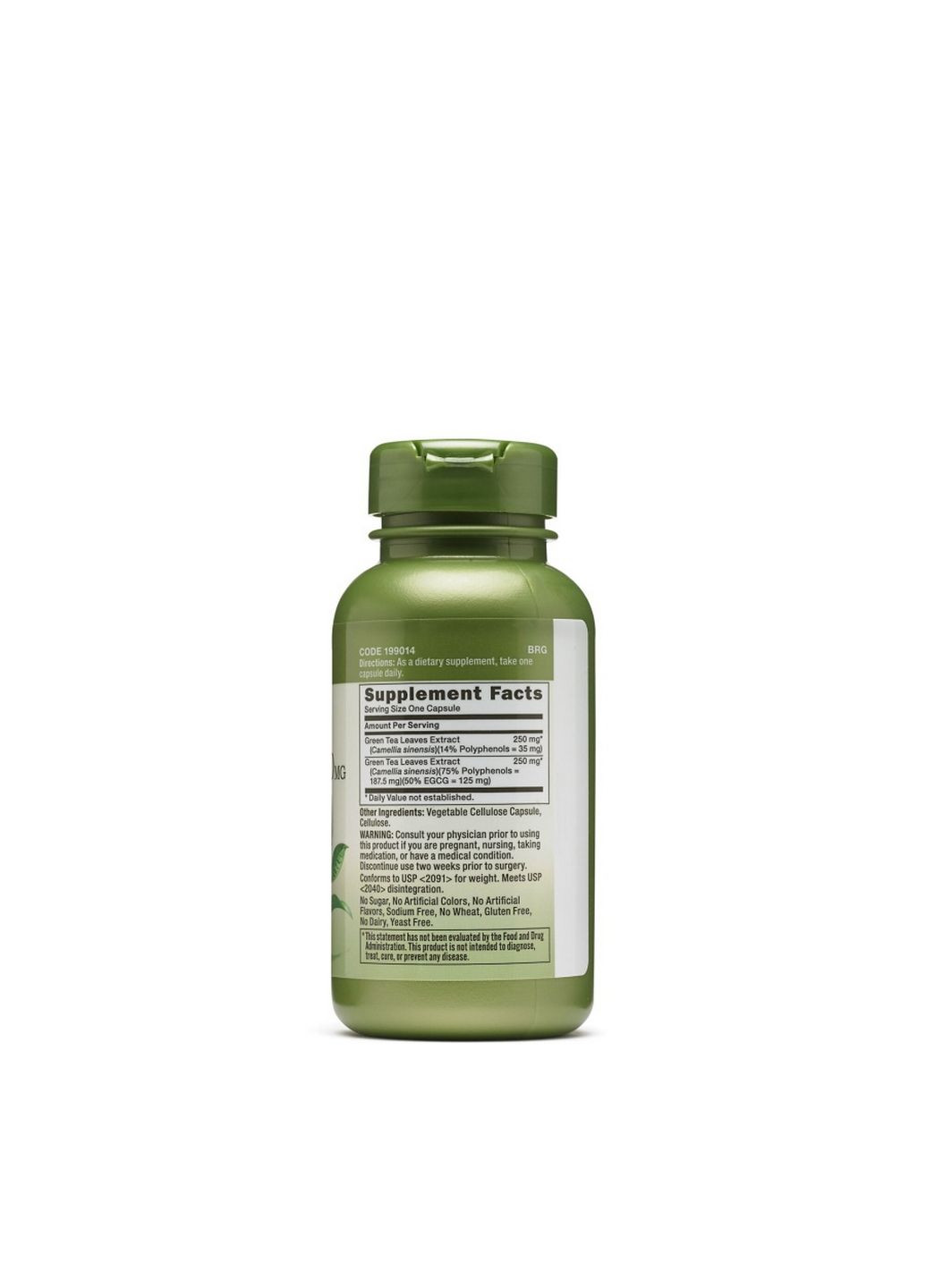 Натуральная добавка Herbal Plus Green Tea Complex 500 mg, 100 капсул GNC (293481877)