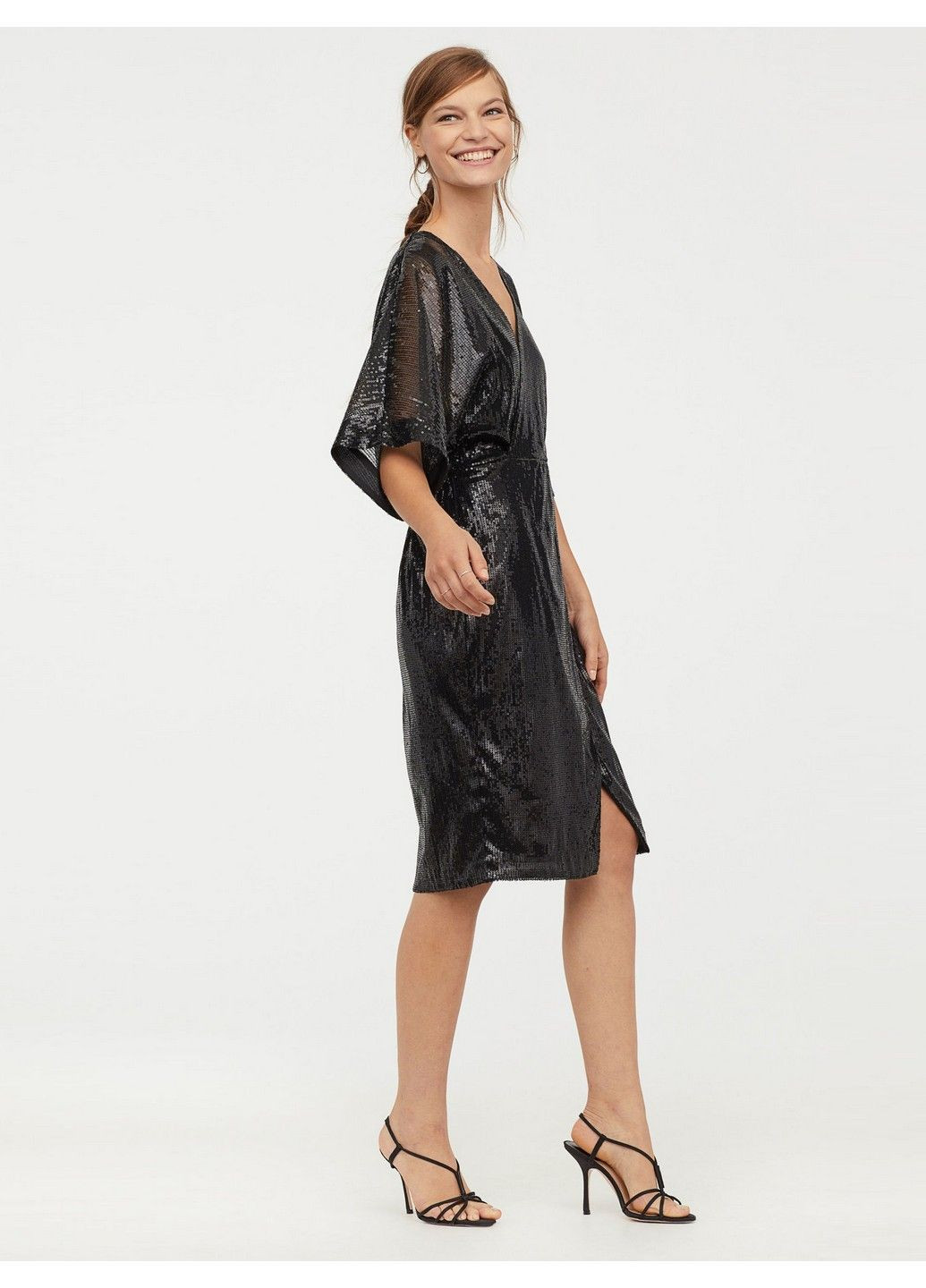 Чорна вечірня сукня H&M однотонна