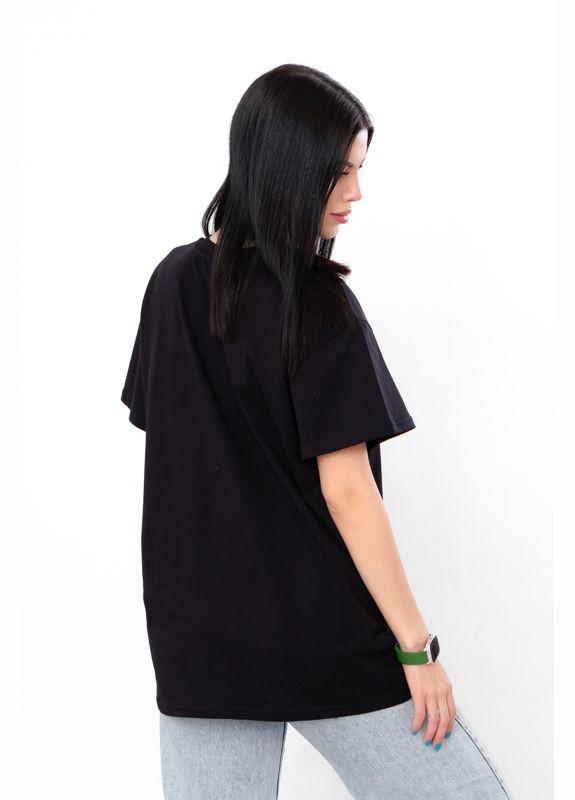Чорна літня футболка жіноча з коротким рукавом Носи своє