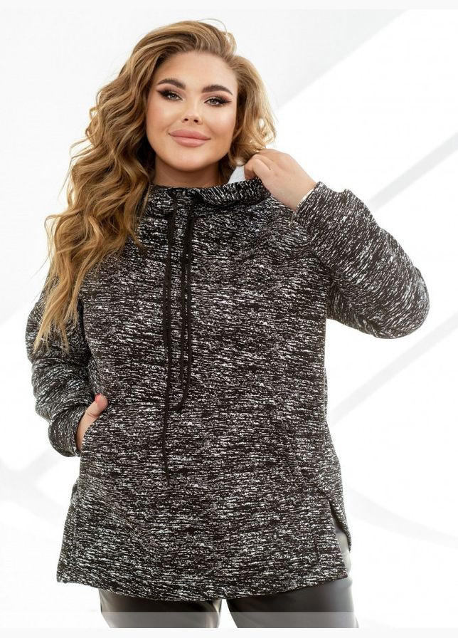 Худи женское демисезонное "Для стильных и уверенных" TI-229 Черный, 58 Sofia (267425160)