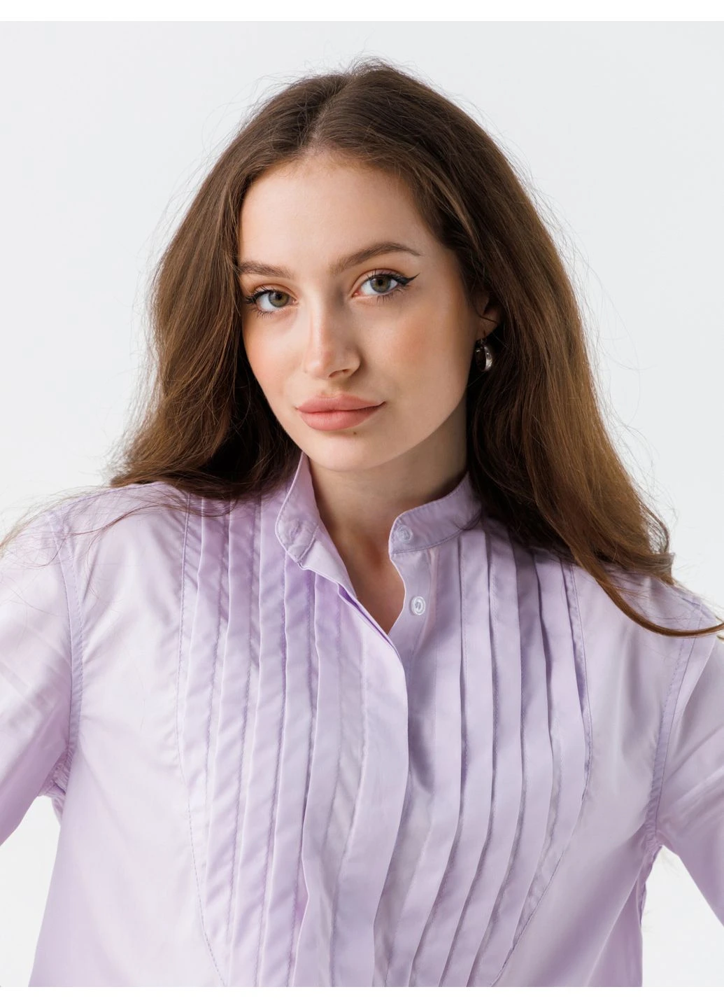 Лиловая блуза однотонная женская wtc02366 лиловый shop (2000990574015) shop (2000990574015) LAWA