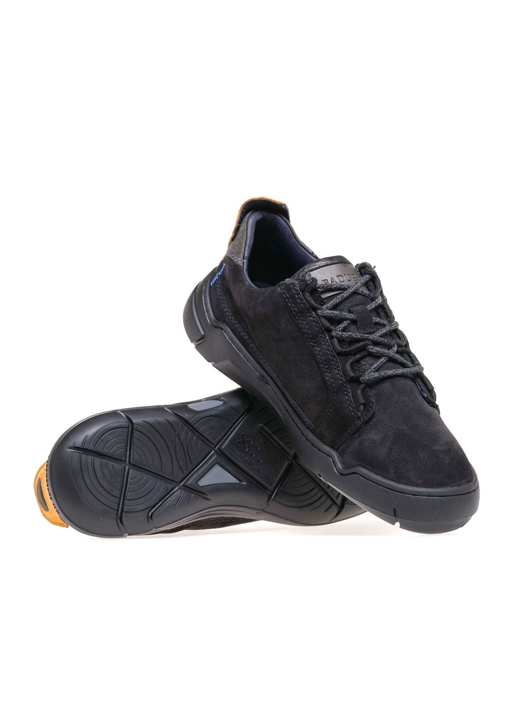 Черные туфли комфорт bridgeport-02/nubuk Badura