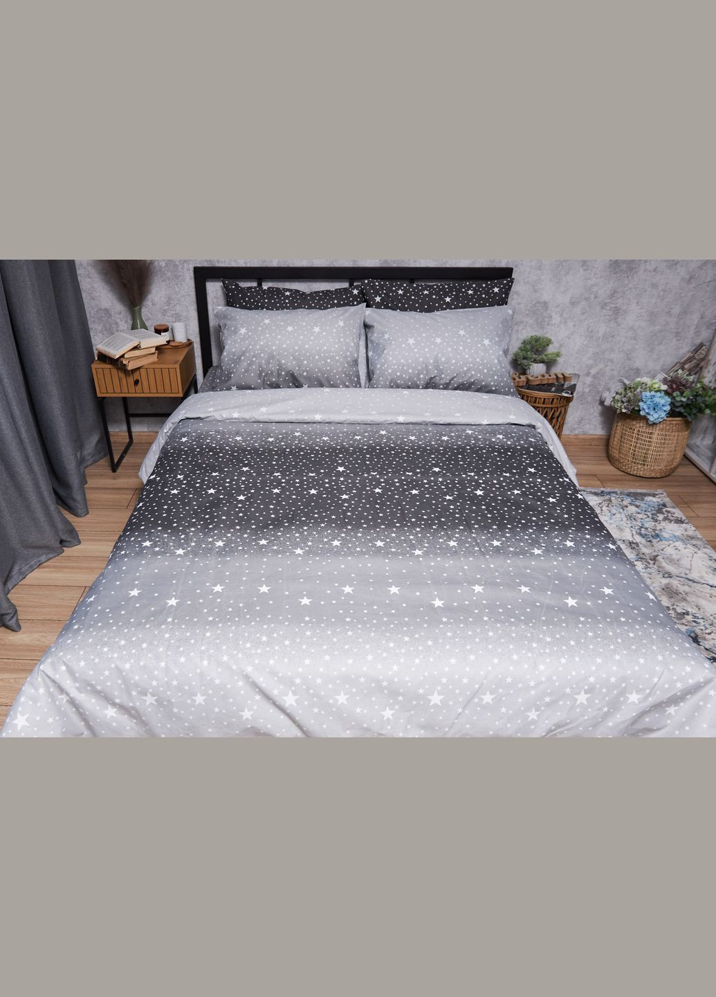 Комплект постельного белья Микросатин Premium «» евро 200х220 наволочки 4х70х70 (MS-820005124) Moon&Star starry night (293148046)