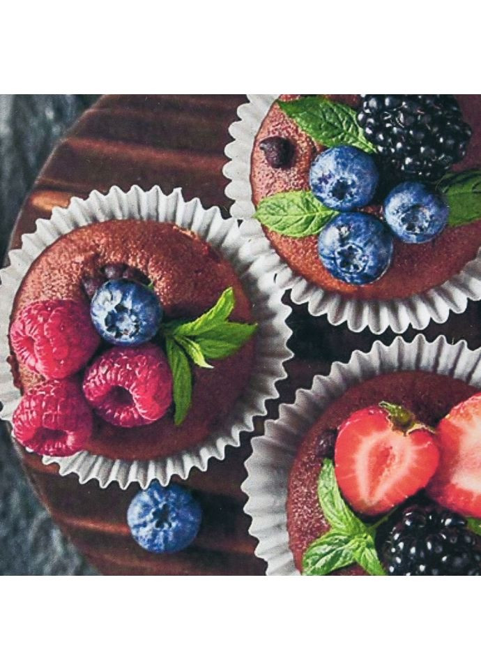 Алмазна мозаїка Кекси з ягодами від Strateg для творчості та рукоділля картинка з каменів ProDobro (368756748)