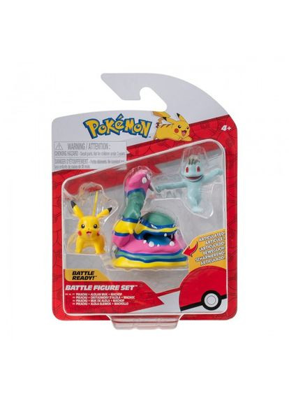 Набор игровых фигурок W19 - Мачоп, Пикачу, Алола Мак Pokemon (344449608)