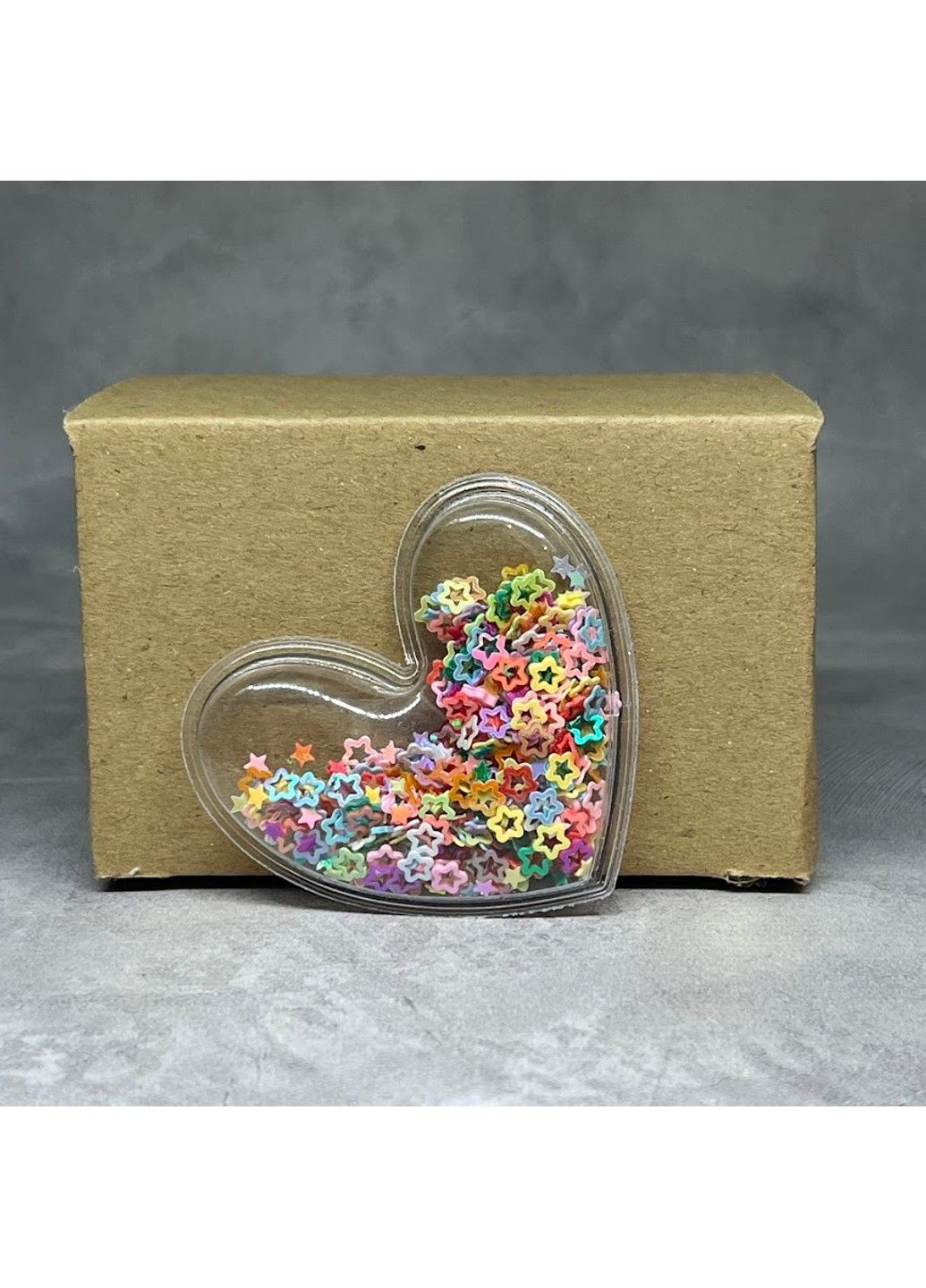 Силіконова заготовка для заколок з наповнювачем - Сердечки, розмір 5*5,5 см, арт 06312, 1 шт No Brand (325696662)