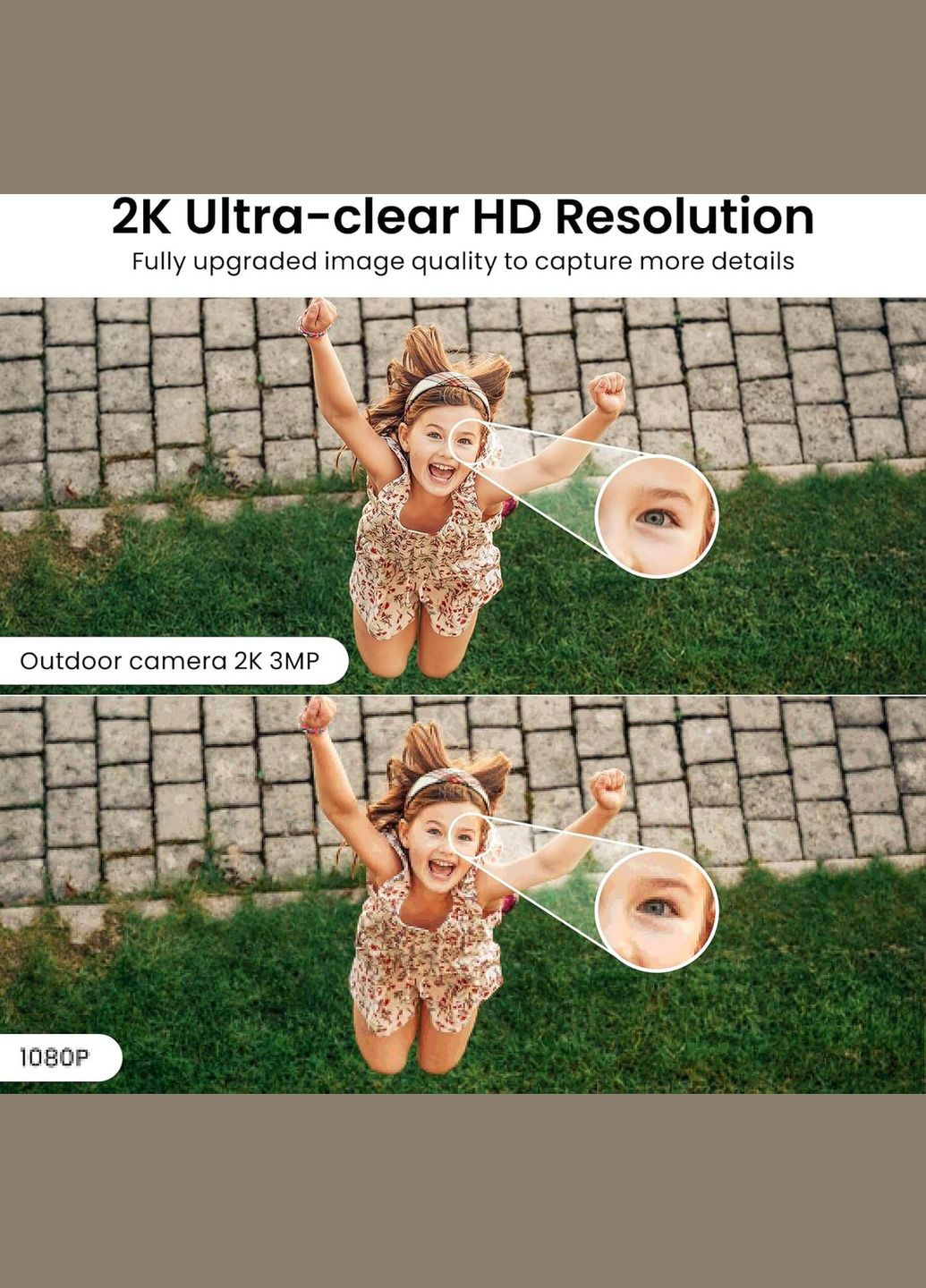 Две камеры 2K Wi-Fi видеонаблюдения AOQEE С1 2К, детектор движения, двухстороннее аудио, ночное видение, IP65 VTM (327414322)