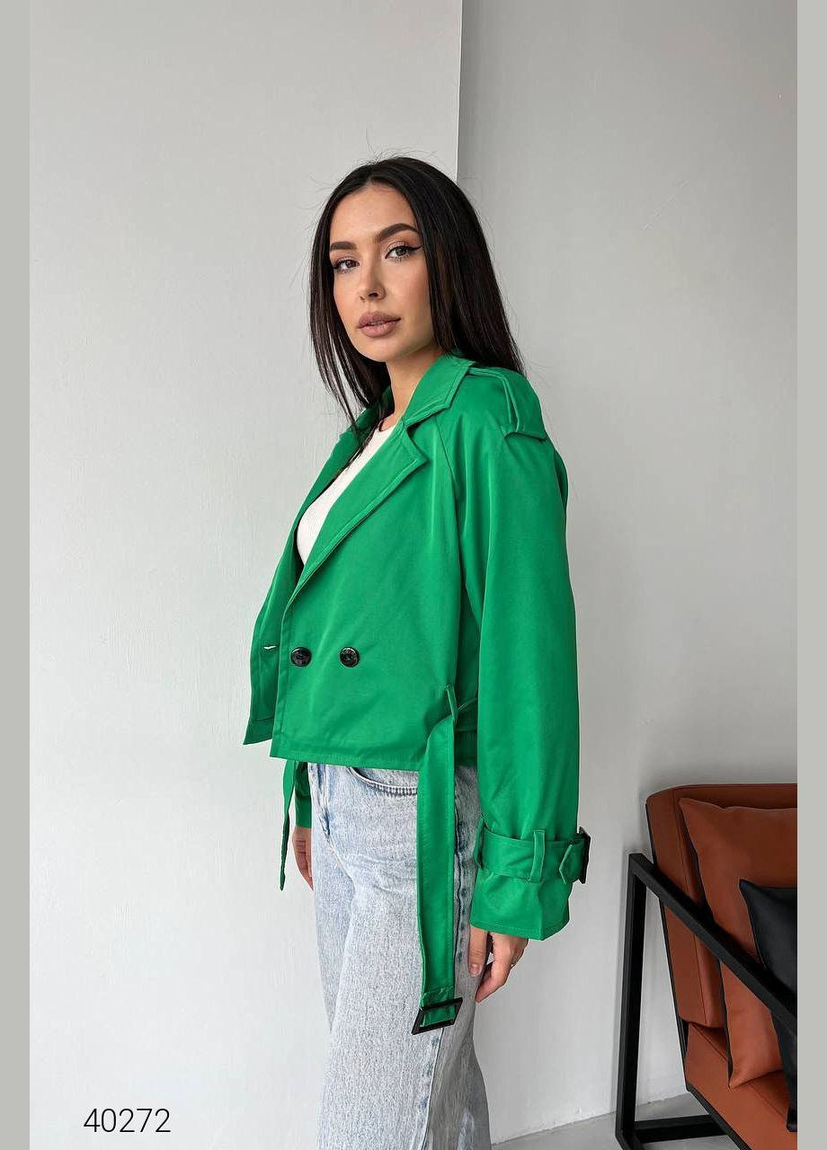 Зеленая демисезонная тренч короткий Wienella куртка